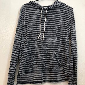 Striped pullover hoodie